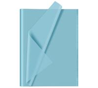 CHRORINE 60 fogli di carta velina blu baby confezioni regalo sfuso fai da te decorazione compleanno festa festa (20 x 14,5 pollici)