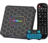 CHROX Android TV Box 14.0, Rk3528 Quad-Core, Android 12 TV Box 6K Supporta 5G+2.4G Dual WiFi 3D HDR10 H.265 BT 4.0 Set-Top Box con Mini Tastiera Wireless Mini,4gb+64gb