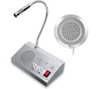 CHROX Sistema Interfonico Bidirezionale, Microfono, Altoparlante per Finestra in Vetro, Anti-Interferenza Audio - per Banca, Ospedale