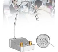 CHROX Sistema Interfono con Altoparlante da Finestra, Sistema Interfono con Altoparlante da Finestra Bidirezionale, Microfono con Altoparlante Vocale Silenzioso, con Interfaccia di Registrazione