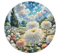 Chrysanthemum 1000 Pezzis Rotonda Puzzle Per Bambini Animali Di Tutto Il Mondo Per Regali Educativi Puzzle Arte Idea Regalo Per Lei O Lui 1000pcs (67.5x67.5cm)