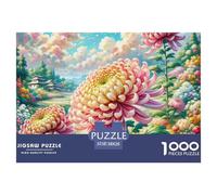 Chrysanthemum 1000 Piece Jigsaw Puzzle For Adults Challenging Game Stress Relief Puzzle Exercise The Memory of The Brain for Adults And Kids, Age 12 Years Up 38x26cm/1000pcs