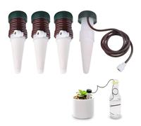 CHSEEO Kit Irrigazione Goccia Automatica, 4 Pezzi Regolabile Sistema per Piante, Fiori, Bonsai