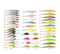 CHSEEO Set di 43 esche artificiali per pesca alla trota, perfetta per luccio, luccioperca, pesce persico, trota, merluzzo, Swimbait Jerkbait, accessori da pesca #3