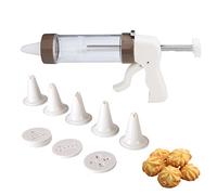 CHSEEO Set Pâtisserie Pressa per Biscotti Macchina per Biscotti Pistola Sparabiscotti Penna Decoratrice Siringa per Dolci Pistola per Dolci per Decorazione Torta con 13 Dischi e 8 Punte #1