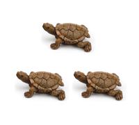 CHSEROK 3 Pezzi Decorazioni A Forma Di Tartaruga, Mini Laghetto, Tartaruga In Resina, Simulazione Di Tartarughe, Lunghezza Circa 66 Mm, Decorazione Per Laghetti Esterni, Per Piccoli Giardini