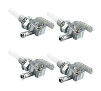 CHSEROK 4 Pezzi Rubinetto Benzina, Diametro 10 mm Rubinetto del Carburante, Bocca Sinistra Destra Interruttore Rubinetto Benzina, per Motociclette Serbatoio Carburante Generatore Kart Fuoristrada