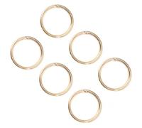 CHSEROK Moschettone Rotondo, 6 Pezzi di Grandi Dimensioni Scatto Molla Rotonda, Lega di Zinco O Anello Moschettone, Oro Chiaro, Diametro Esterno 60 mm, per Portachiavi, Artigianato, Decorazioni