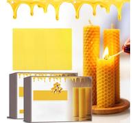 CHSG 20 pezzi di cera d'api per candela, cera d'api, fai le tue idee candela per bambini e adulti, Making Handsome Rolling Candle per feste (5,2 x 3,5 in)