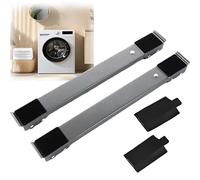 CHSG Rotelle per Spostare Mobili, Base Lavabiancheria Regolabil, Rullo per Mobili per Carichi Pesanti per Lavatrice, Asciugatrice, Frigorifero, Antiscivolo, Regolabile, Portata Massima di 300kg