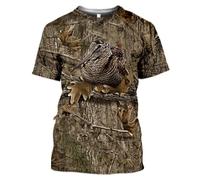 CHSLO Uomo 3D T Shirt Magliette Estate Cinghiale Coniglio Cervo Caccia alla Volpe Animale Unisex Stampa Digitale 3D T-Shirt Girocollo da Uomo A Maniche Corte Sciolto Fitness Elasticizzato Traspirant