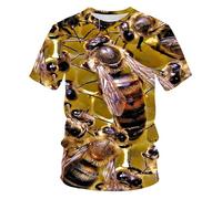 CHSLO Uomo 3D T Shirt Magliette Estate Fotografia Paesaggio All'Aperto Cane da Caccia Motocicletta T-Shirt con Stampa Digitale 3D Unisex T-Shirt da Uomo Girocollo Manica Corta Mezza Manica Elastica