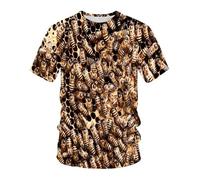 CHSLO Uomo 3D T Shirt Magliette Estate Fotografia Paesaggio All'Aperto Cane da Caccia Motocicletta T-Shirt con Stampa Digitale 3D Unisex T-Shirt da Uomo Girocollo Manica Corta Mezza Manica Elastica