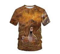CHSLO Uomo 3D T Shirt Magliette Estate Fotografia Paesaggio All'Aperto Cane da Caccia Motocicletta T-Shirt con Stampa Digitale 3D Unisex T-Shirt da Uomo Girocollo Manica Corta Mezza Manica Elastica