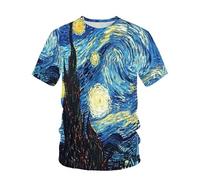 CHSLO Uomo 3D T Shirt Magliette Estate Fotografia Paesaggio All'Aperto Cane da Caccia Motocicletta T-Shirt con Stampa Digitale 3D Unisex T-Shirt da Uomo Girocollo Manica Corta Mezza Manica Elastica