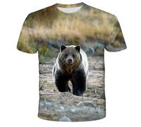 CHSLO Uomo 3D T Shirt Magliette Estate Leone Tigre Animale Unisex Stampa Digitale 3D T-Shirt Girocollo da Uomo A Maniche Corte Sciolto Fitness Stretch Top Sportivo Traspirante Oversize