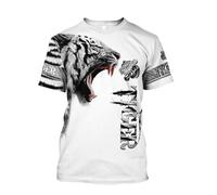 CHSLO Uomo 3D T Shirt Magliette Estate Leone Tigre Animale Unisex Stampa Digitale 3D T-Shirt Girocollo da Uomo A Maniche Corte Sciolto Fitness Stretch Top Sportivo Traspirante Oversize