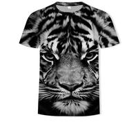 CHSLO Uomo 3D T Shirt Magliette Estate Leone Tigre Animale Unisex Stampa Digitale 3D T-Shirt Girocollo da Uomo A Maniche Corte Sciolto Fitness Stretch Top Sportivo Traspirante Oversize