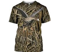 CHSLO Uomo 3D T Shirt Magliette Estate Lupo Aquila Piccione Coniglio Volpe Animale Unisex T-Shirt Stampata in 3D Girocollo da Uomo A Maniche Corte Sciolto Elastico A Mezza Manica Pullover Traspirant