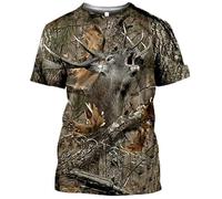 CHSLO Uomo 3D T Shirt Magliette Estate Lupo Aquila Piccione Coniglio Volpe Animale Unisex T-Shirt Stampata in 3D Girocollo da Uomo A Maniche Corte Sciolto Elastico A Mezza Manica Pullover Traspirant