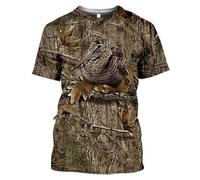 CHSLO Uomo 3D T Shirt Magliette Estate Lupo Aquila Piccione Coniglio Volpe Animale Unisex T-Shirt Stampata in 3D Girocollo da Uomo A Maniche Corte Sciolto Elastico A Mezza Manica Pullover Traspirant
