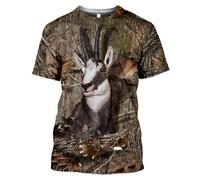 CHSLO Uomo 3D T Shirt Magliette Estate Lupo Aquila Piccione Coniglio Volpe Animale Unisex T-Shirt Stampata in 3D Girocollo da Uomo A Maniche Corte Sciolto Elastico A Mezza Manica Pullover Traspirant