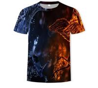 CHSLO Uomo 3D T Shirt Magliette Estate Orso Cane Cavallo Maiale Animale Unisex Stampa Digitale 3D T-Shirt Girocollo da Uomo A Maniche Corte Felpa Elasticizzata Allentata Pullover Traspirante Oversiz