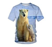 CHSLO Uomo 3D T Shirt Magliette Estate Orso Dinosauro Carlino Animale Unisex Stampa Digitale 3D T-Shirt Girocollo da Uomo A Maniche Corte Sciolto Casual Elastico Top Felpa Traspirante Oversize