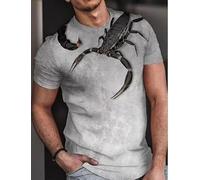 CHSLO Uomo 3D T Shirt Magliette Estate Peculiare Pecora Cavallo Leone Animale Unisex Stampata Digitale 3D T-Shirt Girocollo da Uomo A Maniche Corte Sciolto Fitness Elasticizzato Traspirante Top SPOR