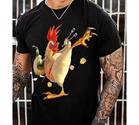 CHSLO Uomo 3D T Shirt Magliette Estate Peculiare Pecora Cavallo Leone Animale Unisex Stampata Digitale 3D T-Shirt Girocollo da Uomo A Maniche Corte Sciolto Fitness Elasticizzato Traspirante Top SPOR