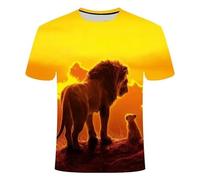 CHSLO Uomo 3D T Shirt Magliette Estate Peculiare Pecora Cavallo Leone Animale Unisex Stampata Digitale 3D T-Shirt Girocollo da Uomo A Maniche Corte Sciolto Fitness Elasticizzato Traspirante Top SPOR