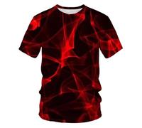 CHSLO Uomo 3D T Shirt Magliette Fiamma Estiva T-Shirt Unisex con Stampa Digitale 3D Girocollo da Uomo A Maniche Corte Ampia Felpa da Strada Elastica A Mezza Manica Oversize