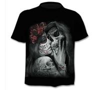 CHSLO Uomo 3D T Shirt Magliette T-Shirt con Stampa Digitale 3D Unisex con Teschio Estivo Girocollo da Uomo A Maniche Corte Sciolto Fitness Stretch Top Sportivo Traspirante Oversize