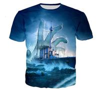 CHSLO Uomo 3D T Shirt Magliette T-Shirt Estiva da Guerra Mare Unisex Stampata Digitale 3D Girocollo da Uomo A Maniche Corte Sciolto Fitness Stretch Top Sportivo Traspirante Oversize