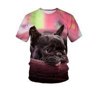 CHSLO Uomo 3D T Shirt Magliette T-Shirt Estiva Divertente Simpatico Cane Unisex con Stampa Digitale 3D Girocollo da Uomo Sciolto Elastico Ad Asciugatura Rapida Top Pullover Felpa Oversize Top