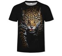 CHSLO Uomo 3D T Shirt Magliette T-Shirt Estiva Leone Tigre Animale Unisex Stampata Digitale 3D Girocollo T-Shirt Oversize da Uomo A Maniche Corte Elastica A Maniche Corte A Mezza Manica Ad Asciugatu