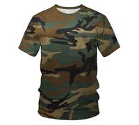 CHSLO Uomo 3D T Shirt Magliette T-Shirt Estiva Mimetica Casual Unisex con Stampa Digitale 3D Girocollo da Uomo A Maniche Corte Elasticizzata A Mezza Manica Traspirante Oversize