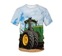 CHSLO Uomo 3D T Shirt Magliette T-Shirt Estiva per Macchine da Trattore Unisex con Stampa Digitale 3D T-Shirt Girocollo da Uomo A Maniche Corte Ampia Fitness Elasticizzata Traspirante Top Sportivo O