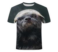 CHSLO Uomo 3D T Shirt Magliette T-Shirt Estiva Tigre Leone Animale Unisex Stampata Digitale 3D Girocollo da Uomo A Maniche Corte Sciolto Traspirante Elasticizzato A Mezza Manica Top Sportivo Oversiz