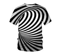 CHSLO Uomo 3D T Shirt Magliette T-Shirt Stampata Digitale 3D Unisex con Grafica Geometrica Estiva Girocollo da Uomo A Maniche Corte A Maniche Corte con Fondo Sciolto E Pullover Elasticizzato