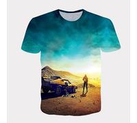 CHSLO Uomo 3D T Shirt Magliette T-Shirt Stampata Digitale 3D Unisex per Auto da Corsa Estiva Girocollo da Uomo A Maniche Corte Sciolto Fitness Stretch Top Sportivo Traspirante Oversize