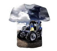 CHSLO Uomo 3D T Shirt Magliette T-Shirt Stampata Digitale 3D Unisex per Auto da Corsa Estiva Girocollo da Uomo A Maniche Corte Sciolto Fitness Stretch Top Sportivo Traspirante Oversize