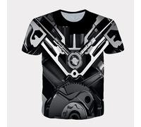 CHSLO Uomo 3D T Shirt Magliette T-Shirt Stampata Digitale 3D Unisex per Auto da Corsa Estiva Girocollo da Uomo A Maniche Corte Sciolto Fitness Stretch Top Sportivo Traspirante Oversize