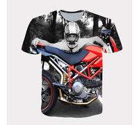 CHSLO Uomo 3D T Shirt Magliette T-Shirt Stampata Digitale 3D Unisex per Auto da Corsa Estiva Girocollo da Uomo A Maniche Corte Sciolto Fitness Stretch Top Sportivo Traspirante Oversize