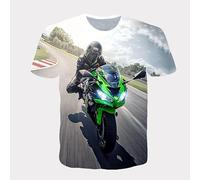 CHSLO Uomo 3D T Shirt Magliette T-Shirt Stampata Digitale 3D Unisex per Auto da Corsa Estiva Girocollo da Uomo A Maniche Corte Sciolto Fitness Stretch Top Sportivo Traspirante Oversize