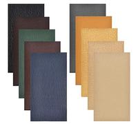 Chstarina 10 * 20cm Patch Autoadesiva per Riparazione in Pelle,10 Pezzi Patch Sintetiche Litchi Ecopelle Adesiva Toppe Autoadesive Per Riparazione per Abbigliamento,Piumino,Giacca,Riparazione