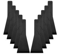 Chstarina 10 Pezzi Spatola per Raclettes, Raschietto per Raclettes in Nylon, Paletta Raclettes Resistente al Calore Nero, Spatola per Padelle Antiaderenti per Formaggio, Pancake, Cucina e Griglia