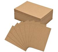 Chstarina 100pcs Kraft Paper in Bianco, 10 * 15cm A6 Biglietti da Visita Carta di Messaggio Vuoto, Carte di Carta Kraft marroni Cartoncini naturale per DIY lavori manuali Graffiti Regali Messaggio