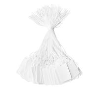 Chstarina 200 Pezzi Etichetta del Prezzi 23×13mm, Cartellini del Prezzi con Cordino, Gioielli Abbigliamento Display Tag, Bianco Etichette Prezzi per Vestiti Gioielli Abbigliamento Anelli