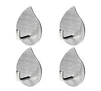 Chstarina 4 Pezzi Ganci Autoadesivi Gancio In Acciaio Inossidabile Adsivo Gancio Appendi- Muro Ganci Asciugamani Impermeabili Resistenti per Camera de Letto Bagno Cucina Soggiorno